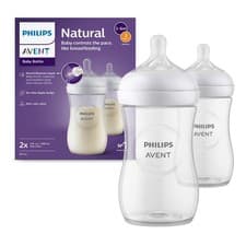 Image of Philips Avent Natural Response Baby Bottle - 2 x 260ml Baby Milk Bottle for