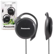 Image of Panasonic RP-HS46E-K Black Slim Clip On Mp3 Stereo Headphones Earphones GENUINE