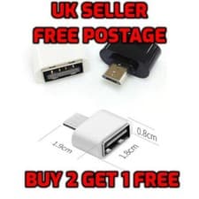 Image of Micro USB Male to Female OTG Mobile Phone Tablet Data Cable Adaptor UK Seller