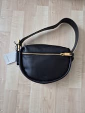 Image of Allsaints Noemi Mini Shoulder Bag, Black With Gold Hardware