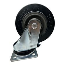 Image of Blickle 160 mm swivel castor steel swivel plate solid rubber roller 400 kg lo...