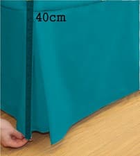 Image of Luxury Easy Care Poly Cotton Platform Base Valance Box Pleated Sheet All Sizes