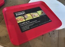 Image of Joseph Joseph Cut & Carve - Multifunction Extra large Chopping Board Red