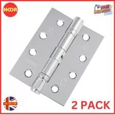 Image of ECLIPSE 14102 76X51X2MM 2PK BALL BEARING HINGE FIRE DOOR 7 POLISHED CHROME