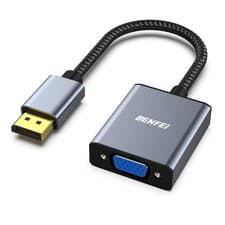 Image of DisplayPort to VGA Adapter DisplayPort Input to VGA Output Adapter Compatible