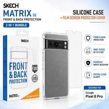 Image of For (Google Pixel 8 PRO) Official SKECH Clear Case + Film Screen Protector Cover