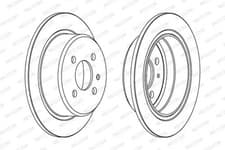 Image of 2x Brake disc solid DDF093 FERODO for BMW ALPINA