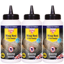 Image of 3 x Zero In Wasp Nest Killer Powder Pest Control Puff Spray Insecticide 300g