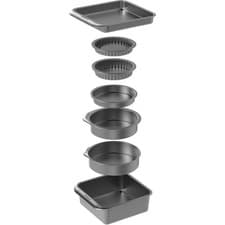 Image of MasterClass Smart Space 7-Piece Non-Stick Bakeware Set – Carbon Steel, Grey