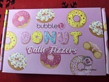 Image of Bubble T Donuts Bath Fizzers set six donuts bath bombs in assorted colors scents