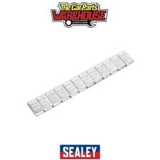Image of Sealey WWSA5 Zinc Plated Steel Adhesive Wheel Weight 5g Strip of 12 - Pac
