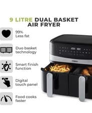 Image of Tower T17088 Vortx 9L Dual Basket Air Fryer.