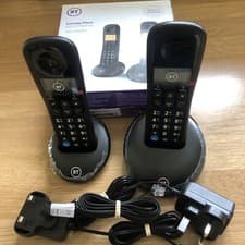 Image of NEW BT Everyday Cordless Twin Home Phone with Basic Call Blocking Handset Black