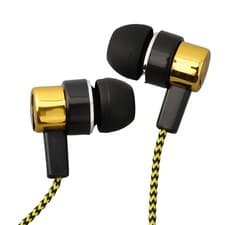Image of Braided Headphones Earphones Wired Earbuds 3.5mm Jack Cheap Red Blue Gold Green