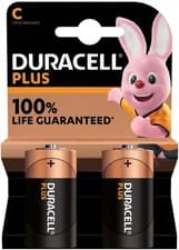 Image of 2x Duracell C Plus Power Alkaline Batteries 100% LR14 MN1400 Longest Expiry