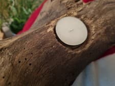 Image of Driftwood Rustic Tealight Candle handmade