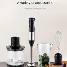 Image of 1000W 4-in-1 Immersion Hand Blender Set Whisk Chopper Beaker Food Processor