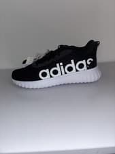 Image of Adidas Kaptir Base Trainers UK 9 EU 43 Black White Cloudfoam Shoes NEW