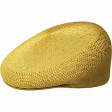 Image of KANGOL Hat 504 Tropic Ventair Summer Flat Cap 0290BC Sunset Yellow Sizes: S - XL