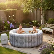 Image of Lay-Z-Spa Fiji AirJet Inflatable Hot Tub 2-4 Person Spa 120 Jets Heater Bubble