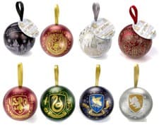 Image of OFFICIAL HARRY POTTER HOGWARTS HOUSES CHRISTMAS BAUBLE WITH NECKLACE OR EARRINGS