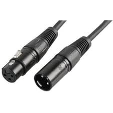 Image of DMX Lead 3Pin XLR Male to Female Cable Black DJ Audio Mic Connector Balanced XLR