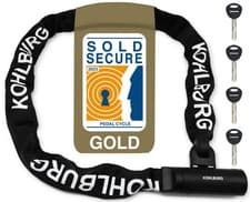 Image of Security Chain Lock Sold Secure Gold - 4ft / 120cm Extra-Long Bicycle