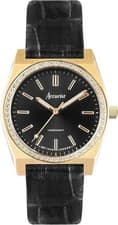 Image of Accurist Origin Ladies Watch with Black Dial and Leather Strap 70014