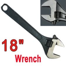 Image of Adjustable Wrench 18'' inch 450mm Jaw Capacity 0-52mm Pipe Spanner Tool Premier