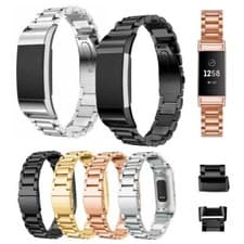 Image of Fitbit Charge 3 4 Watch Replacement Stainless Strap Metal Band Steel Bracelet