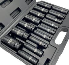 Image of Deep Impact Socket Set 16pc 1/2" Drive Cr-V Steel 10–32mm Case Lifetime Warranty