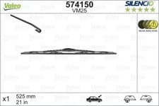 Image of Valeo 574150 Silencio VM25 Front Windscreen Wiper Blade x1 Bracket 525mm 21"