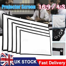 Image of 16:9/4:3 Projection Screen HD Outdoor Home Theater Movie Video Projector Curtain