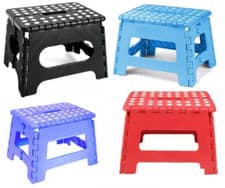 Image of Folding Footstep Stool Multi-Purpose Plastic Foldable Easy Storage Kitchen 29cm