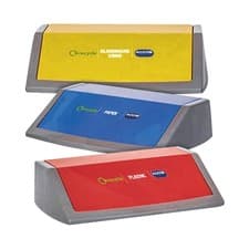 Image of Addis Red/Yellow/Blue Recycling Bin Kit Lids Metallic (Pack of 3) 505575