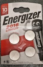Image of Energizer 2016 Lithium Battery 3V Coin Cell. BBE 07 - 2029. 4 Pack As In Photos.