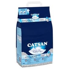 Image of Catsan Hygiene Plus Cat Litter Clumping Odour Control 10L Cat Tray UK