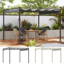 Image of 3 x 3(m) Garden Pergola with Retractable Roof and Magnetic Pad