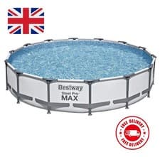 Image of Bestway 14ft Steel Pro MAX Swimming Pool Set Above Ground Garden Family Kids P😍