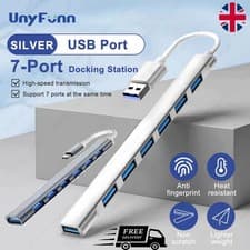 Image of USB-C to 4 Port USB-A Hub Type C Adapter USB 3.0/2.0 Multiport Splitter PC/Mac