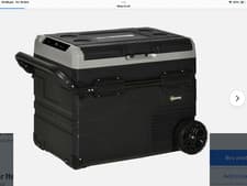 Image of Outsunny 50L Car Refrigerator 12V Portable Freezer w/ Inner LED Light, Wheels