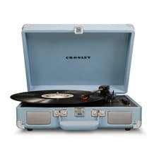 Image of Crosley Cruiser Deluxe Turntable Tourmaline Portable Bluetooth Record Player