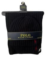 Image of Polo Ralph Lauren Men's Beanie Hat and Scarf - Blue