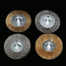 Image of Steel Wire Wheel Brush Ø 25 - 100 mm Stainless / Brass Brushes + 6 mm 1/4" Shank