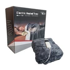 Image of Heated Throw Over Blanket Electric Soft Thickened Flannel Sherpa Reversible