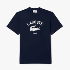 Image of Lacoste Parris Men's T-Shirt Cotton Marine Blue Classic Fit Size XXL