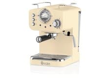 Image of Swan Retro Pump 1 1kW Espresso Coffee Machine - 1.2L Cream (SK22110CN)