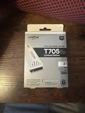 Image of Crucial T705 SSD 2TB PCIe Gen5 NVMe M.2 Limited Edition SSD With White Heatsink