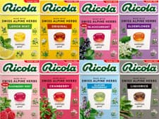 Image of **OFFER** Ricola Sugar Free Herbal Sweets Mixed Flavours Case 8 x 45g