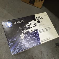Image of HP 55A Black Toner Cartridge CE255A Genuine Original LaserJet Enterprise Printer